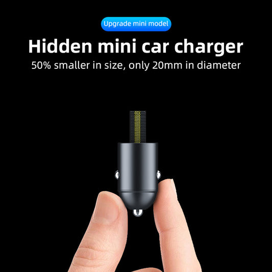 90W Car Charger Fast Charger Mini Metal Car Charger PD30W Fast Charging Hidden Mini Car Charger QC3.0 Car Charger