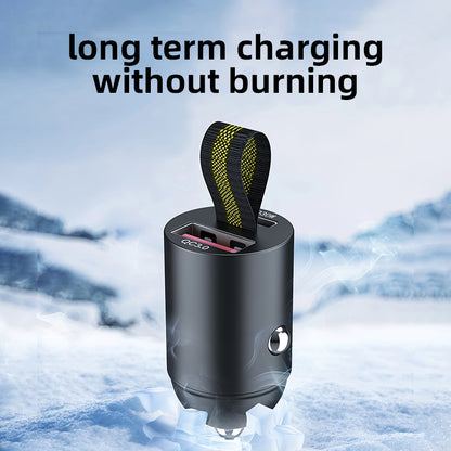 90W Car Charger Fast Charger Mini Metal Car Charger PD30W Fast Charging Hidden Mini Car Charger QC3.0 Car Charger