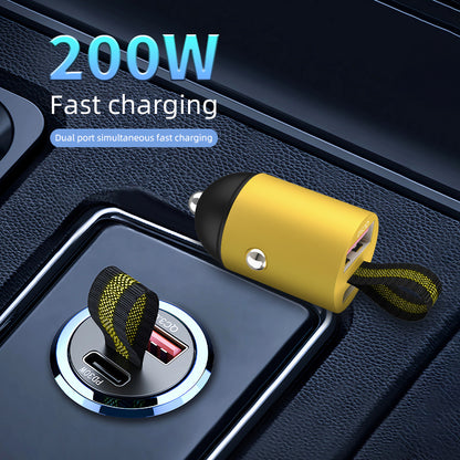 90W Car Charger Fast Charger Mini Metal Car Charger PD30W Fast Charging Hidden Mini Car Charger QC3.0 Car Charger