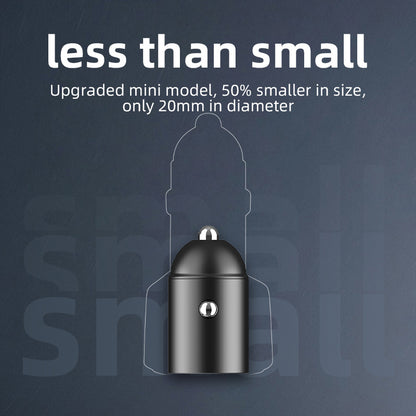 90W Car Charger Fast Charger Mini Metal Car Charger PD30W Fast Charging Hidden Mini Car Charger QC3.0 Car Charger